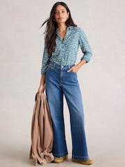 White Stuff Green Annie Jersey Shirt - Image 3 of 6