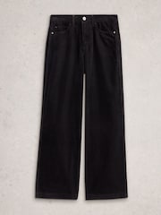 White Stuff Black Ayla Cord Wide Leg Trousers - Image 5 of 6