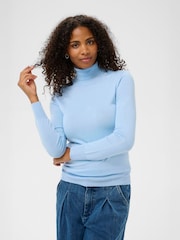 Kaffe Blue Astrid Roll Neck Jumper - Image 1 of 6