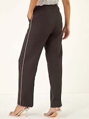 Roman Black Diamante Trim Tailored Trousers - Image 3 of 5