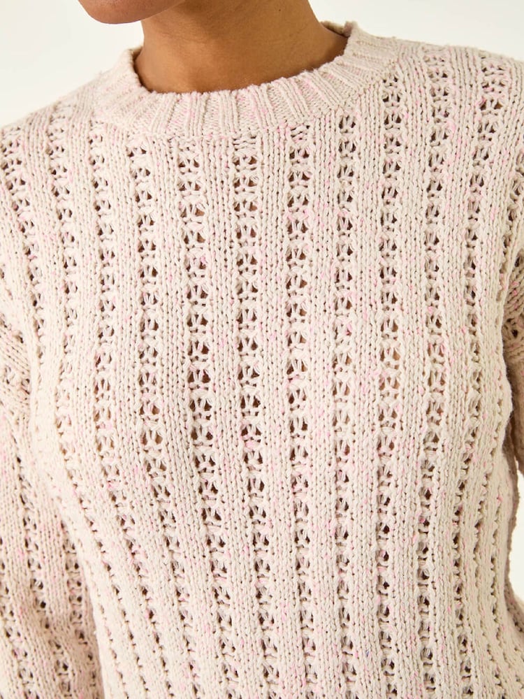 Roman White Textured Knit Jumper - Image 5 of 5 Roman White Textured Knit Jumper - Image 5 of 5