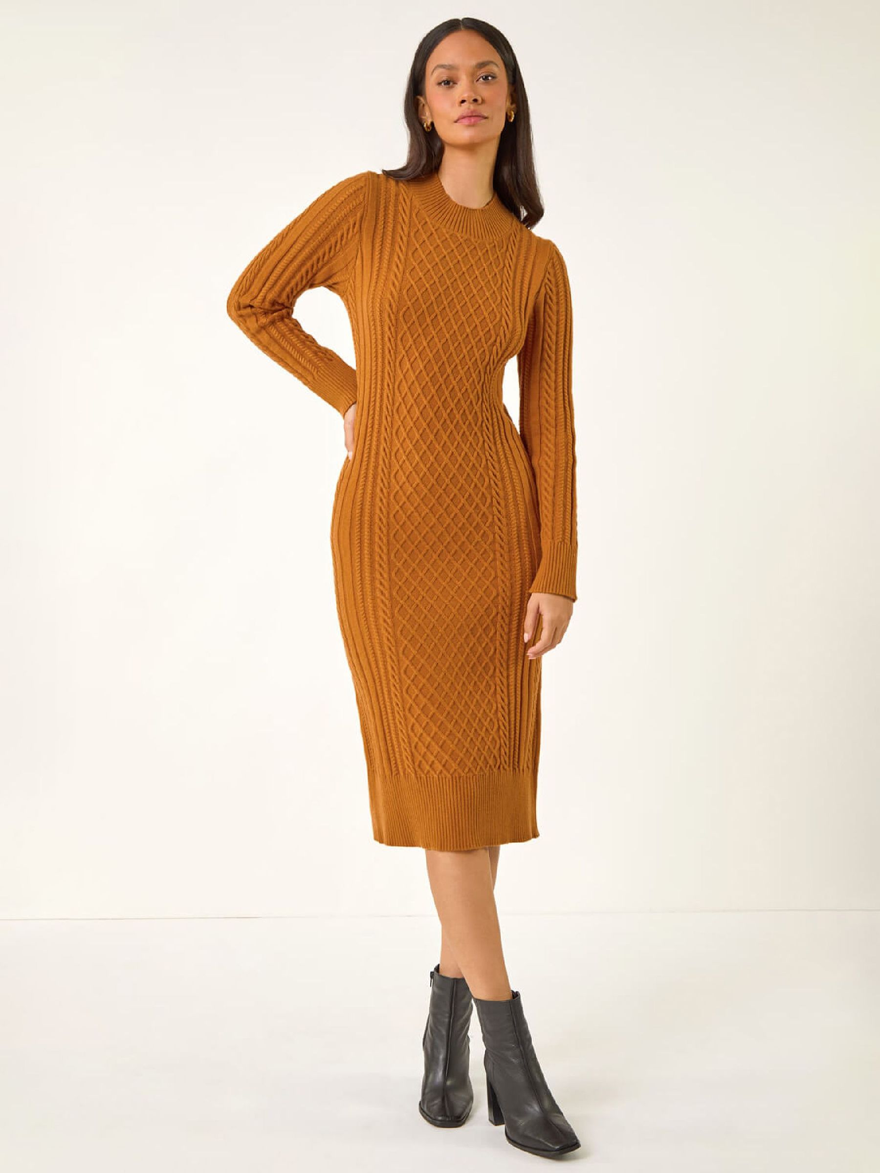 orange jumper dress Buy Roman Orange Cable Knit Midi Jumper Dress from Next USA