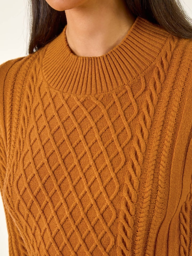 Roman Orange Cable Knit Midi Jumper Dress - Image 5 of 5 Roman Orange Cable Knit Midi Jumper Dress - Image 5 of 5
