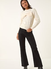 Roman Pearl Bow Knit Jumper - Imagen 1 de 5