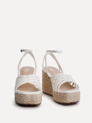 Linzi White Moment Strappy Espadrille Wedges - Image 3 of 5