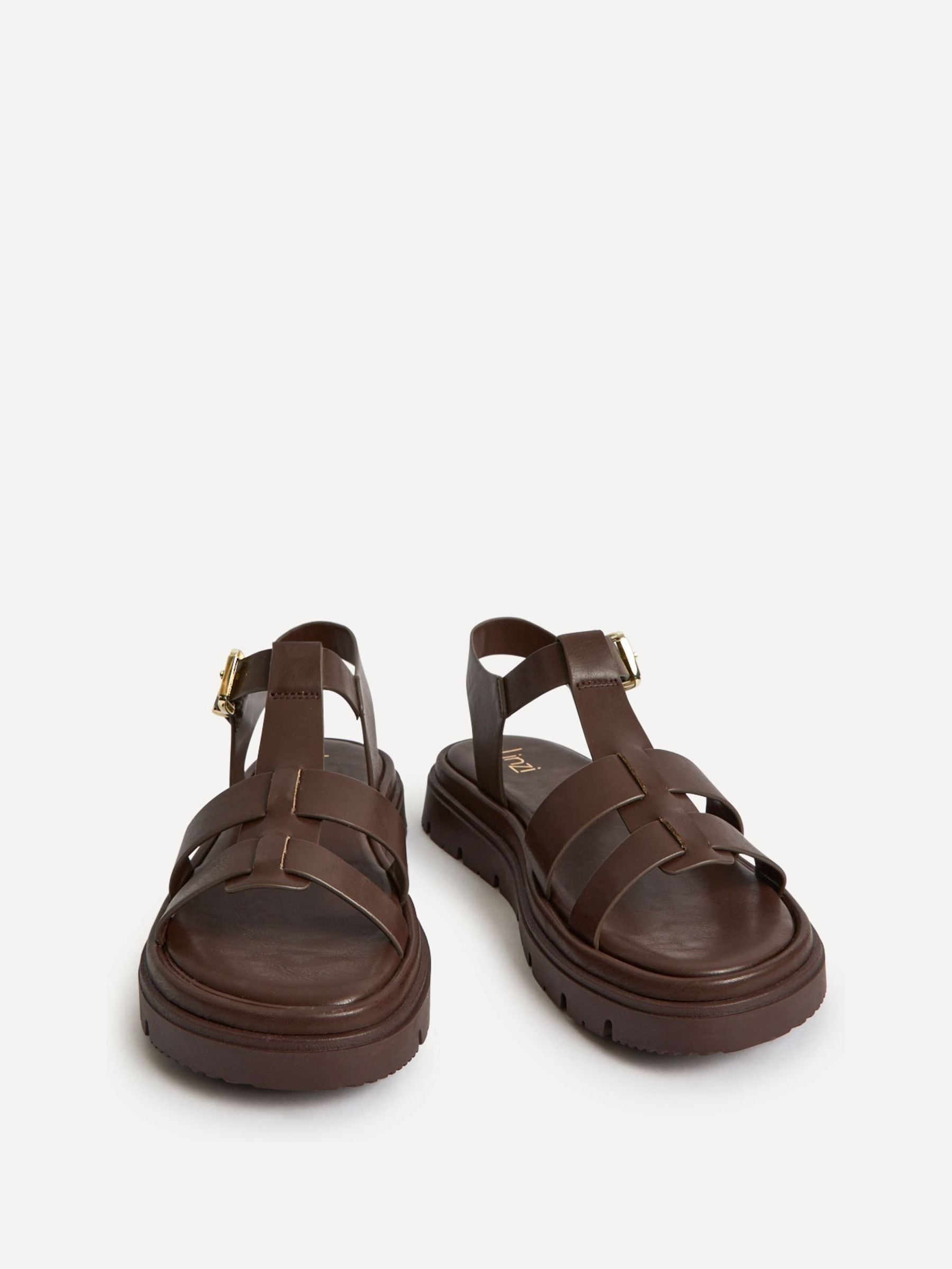 Buy Linzi Brown Adventure Gladiator Style Flat Sandals from Next USA