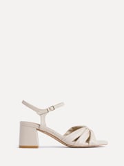 Μπεζ - Linzi Broadway Ruched Front Strap Heeled Sandals - Εικόνα 2 από 5