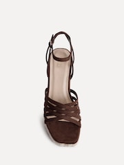 Linzi Brown Moment Strappy Espadrille Wedges - Image 4 of 5