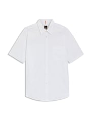 BOSS White Relegant Regular Fit Short Sleeve Shirt - Image 1 of 1