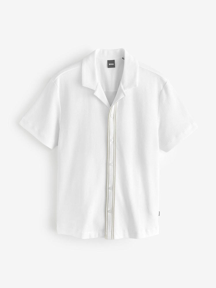 Alb - BOSS Pasini Regular Fit Shirt - Imaginea 1 din 1