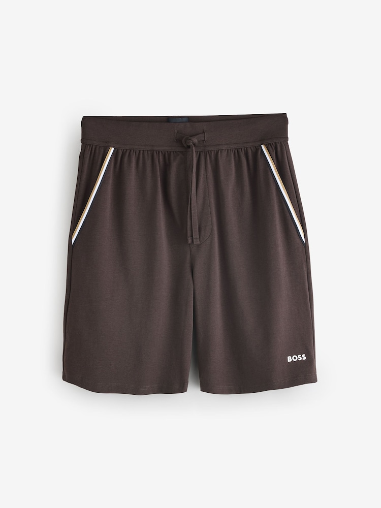 BOSS Brown Unique Logo Shorts - Image 6 of 6