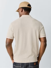 BOSS Cream Pye Trophy Collar Polo Shirt - Image 2 of 7