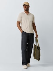 BOSS Cream Pye Trophy Collar Polo Shirt - Image 3 of 7