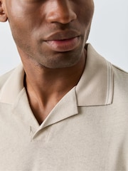 BOSS Cream Pye Trophy Collar Polo Shirt - Image 4 of 7