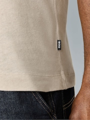 BOSS Cream Pye Trophy Collar Polo Shirt - Image 5 of 7