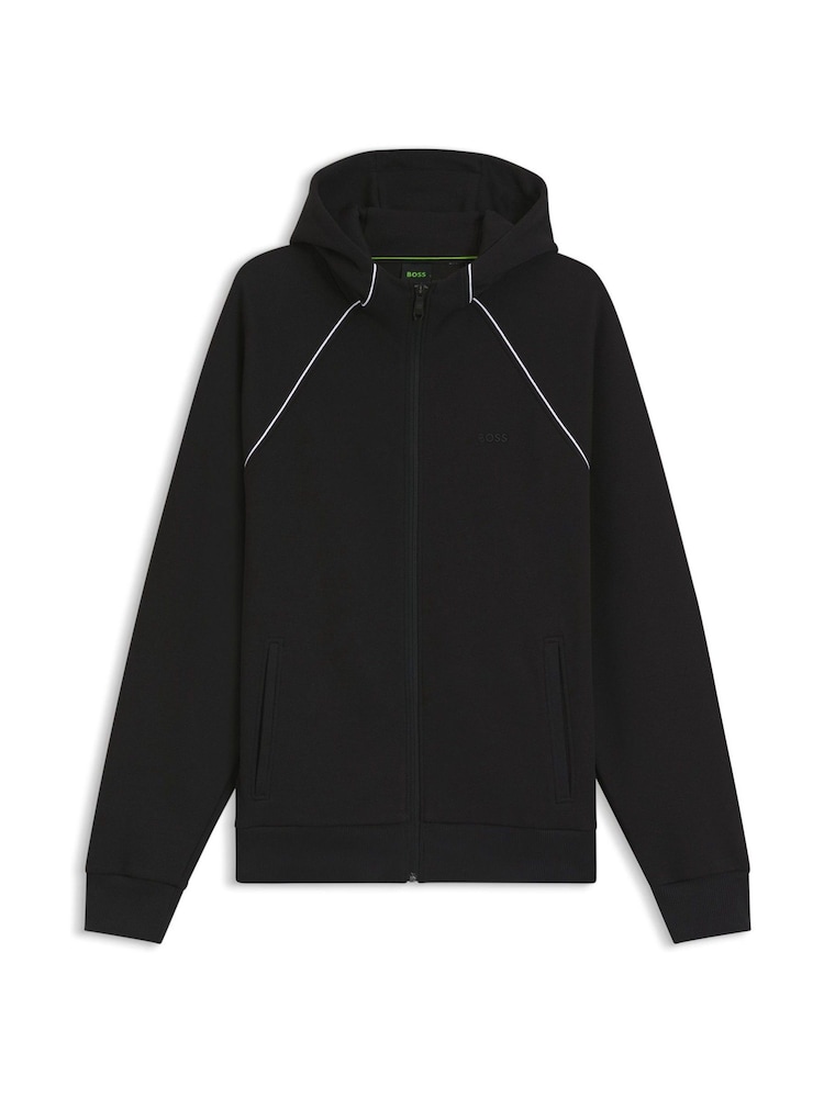 BOSS Black Relaxed Fit Logo Zip Through Sweat Top - Image 1 of 2