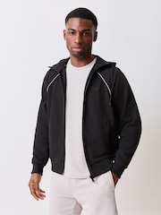 BOSS Black Relaxed Fit Logo Zip Through Sweat Top - Image 4 of 7