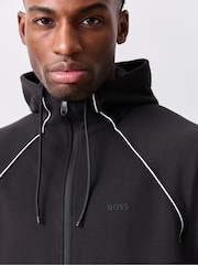 BOSS Black Relaxed Fit Logo Zip Through Sweat Top - Image 6 of 7