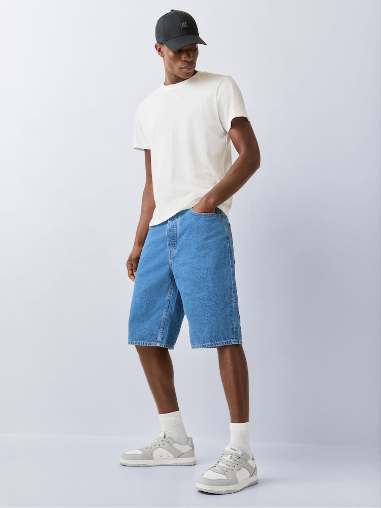 أزرق - HUGO Skater Denim Jorts - صورة 1 من 5