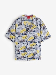 HUGO Yellow Relaxed Fit Camp Collar Beach Shirt - Image 1 of 1