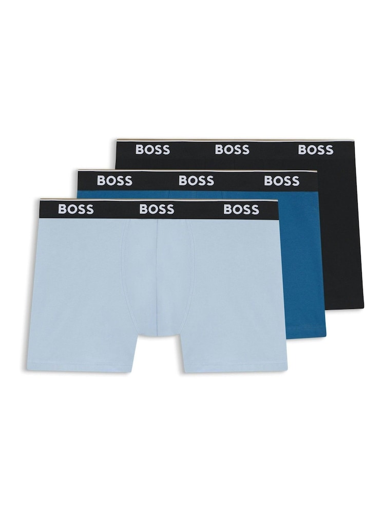 أزرق مموج - حزمة من 3 بوكسرات بشعار Power من BOSS - Image 1 of 1