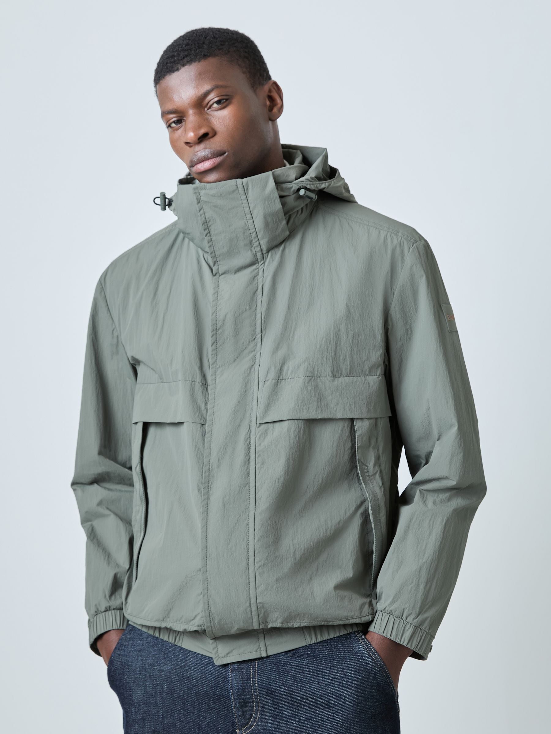 Buy BOSS Grey Oberle Pocket Detail Hooded Jacket from Next USA