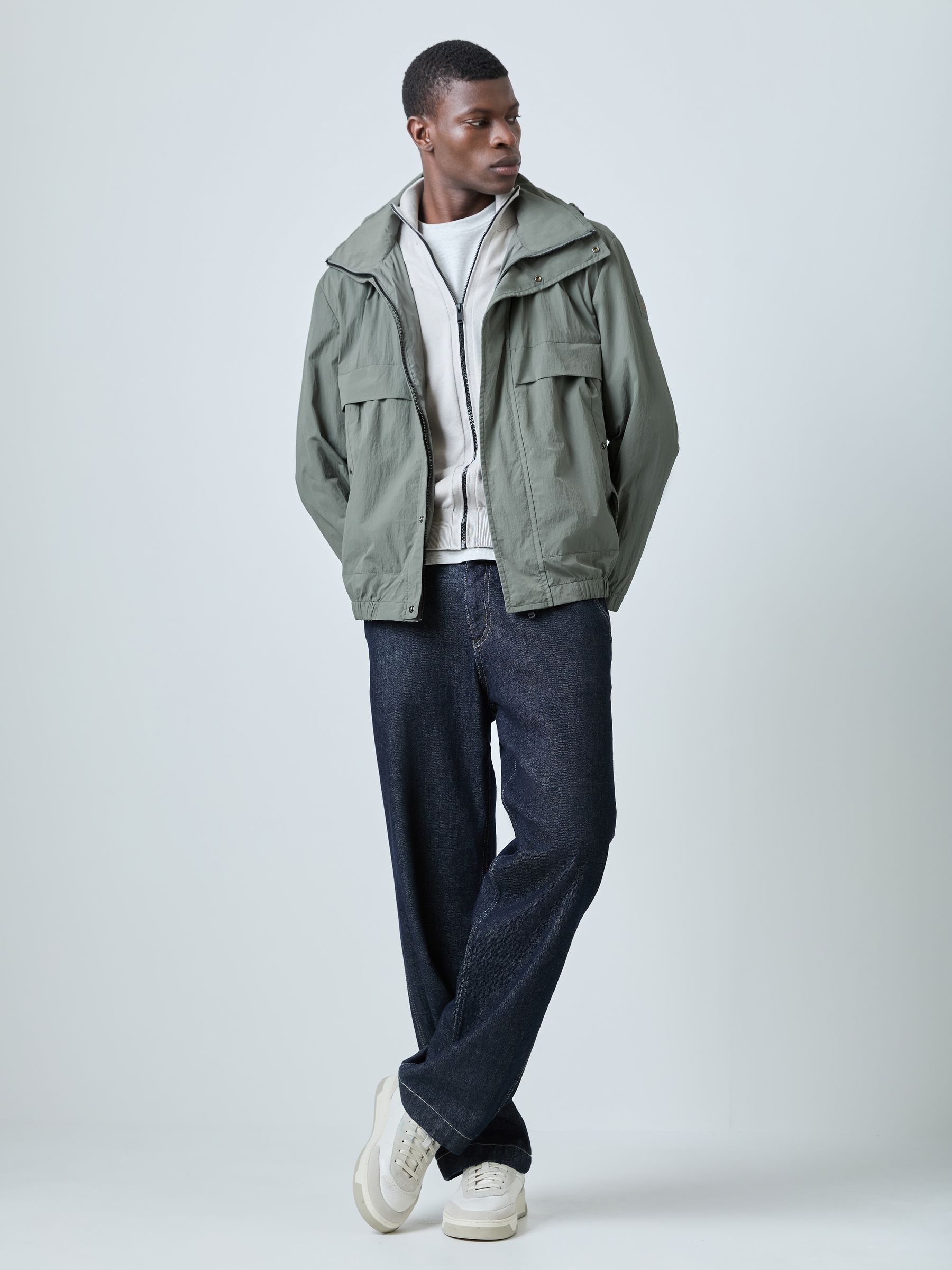 Buy BOSS Grey Oberle Pocket Detail Hooded Jacket from Next USA