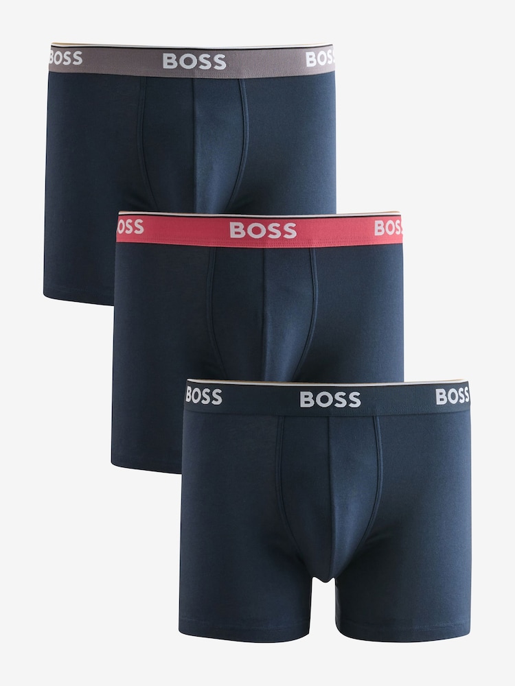 BOSS Light Blue Power Logo Boxers 3 Pack - Image 1 of 4