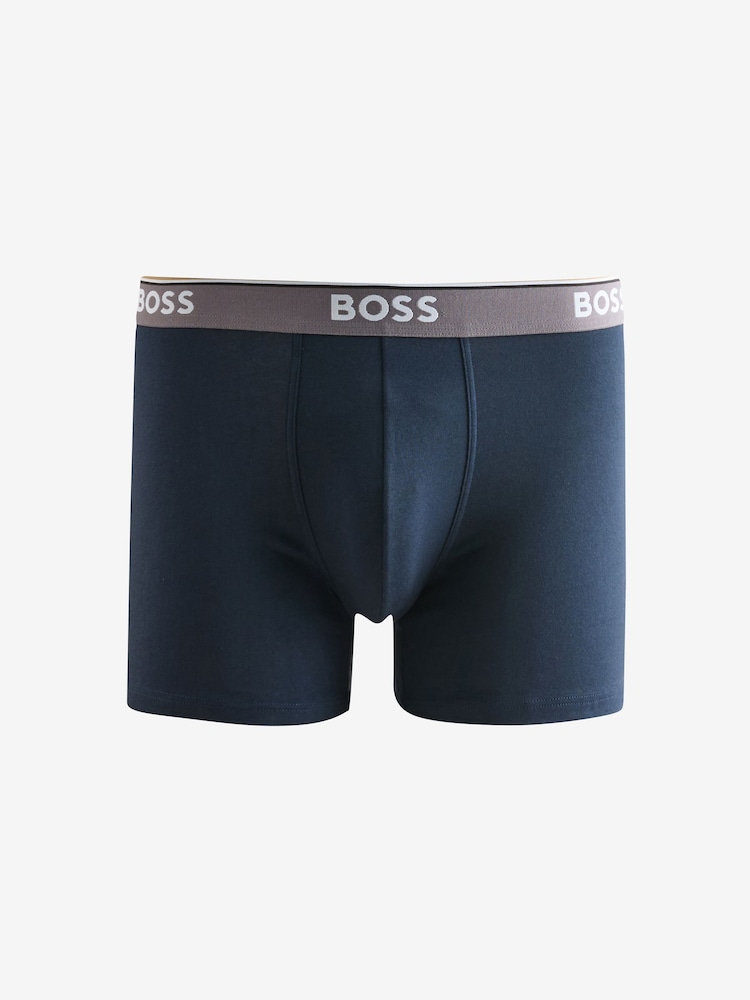 BOSS Light Blue Power Logo Boxers 3 Pack - Image 2 of 4