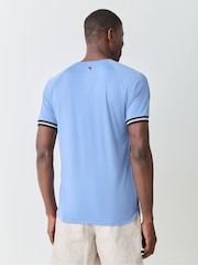 BOSS Blue Regular Fit Logo T-Shirt - Image 3 of 5