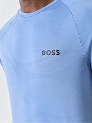 BOSS Blue Regular Fit Logo T-Shirt - Image 4 of 5