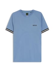 BOSS Blue Regular Fit Logo T-Shirt - Image 5 of 5