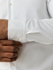 BOSS White Hank Stretch Shirt - Image 5 of 6