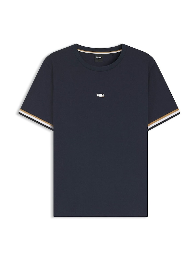 BOSS Blue Iconic Logo T-Shirt - Image 5 of 5