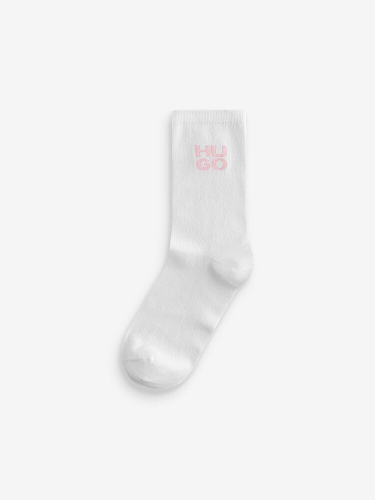 HUGO Pink Stretch Cotton Socks 3 Pack - Image 2 of 4