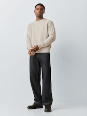 BOSS Grey Kawaii Regular Fit Textured Jumper - Image 2 of 6