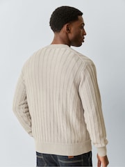 BOSS Grey Kawaii Regular Fit Textured Jumper - Image 3 of 6