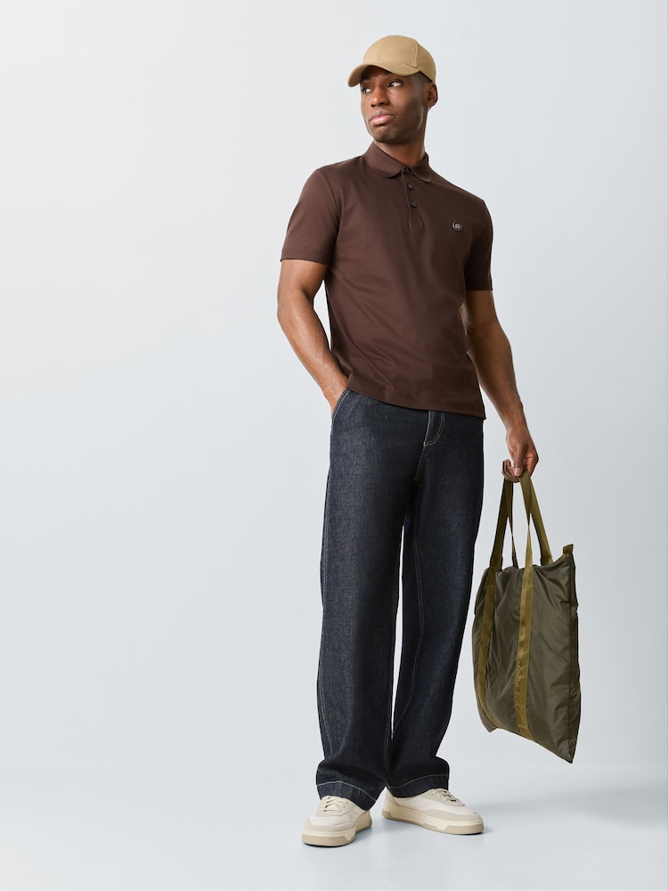 BOSS Brown Parris Logo Polo Shirt - Image 2 of 6 BOSS Brown Parris Logo Polo Shirt - Image 2 of 6