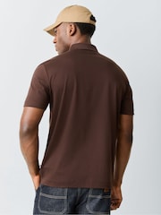 BOSS Brown Parris Logo Polo Shirt - Image 3 of 6