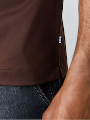 BOSS Brown Parris Logo Polo Shirt - Image 5 of 6