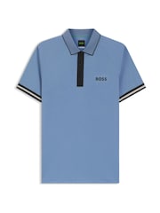 BOSS Blue Contast Collar Regualr Fit Polo Shirt - Image 1 of 1