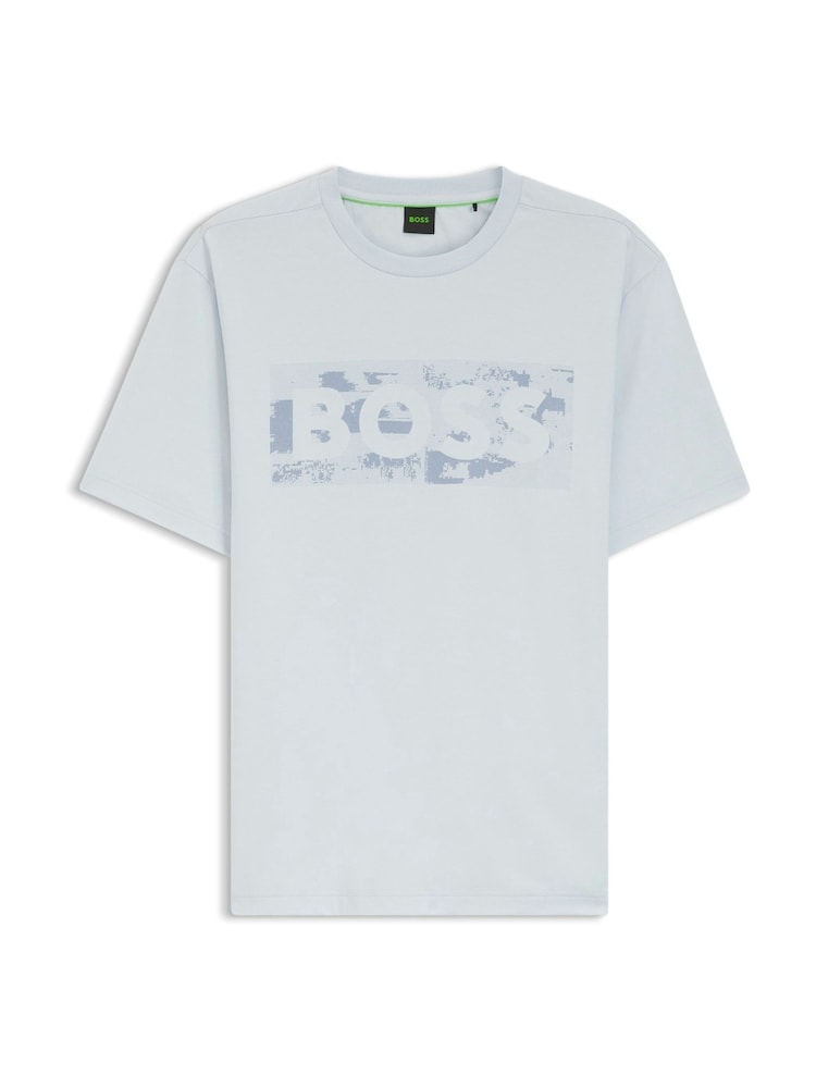 BOSS Blue Regular Fit Graphic T-Shirt - Image 1 of 1