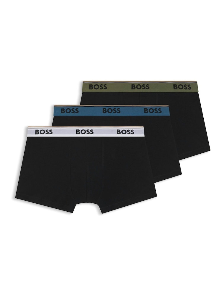 BOSS Black Power Logo Boxer Trunks 3 Pack - Image 1 of 1