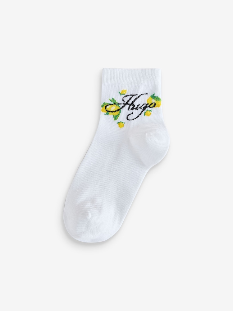 HUGO Lemon Pattern Logo Script Socks 2 Pack - Bild 2 von 3