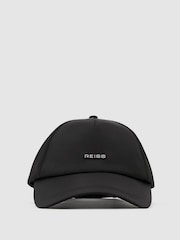 Reiss Black Emery Technical Logo Baseball Cap - Image 1 of 4