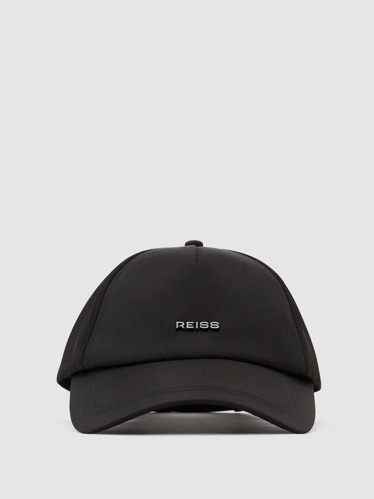 Reiss Black Emery Technical Logo Baseball Cap - Image 1 of 4