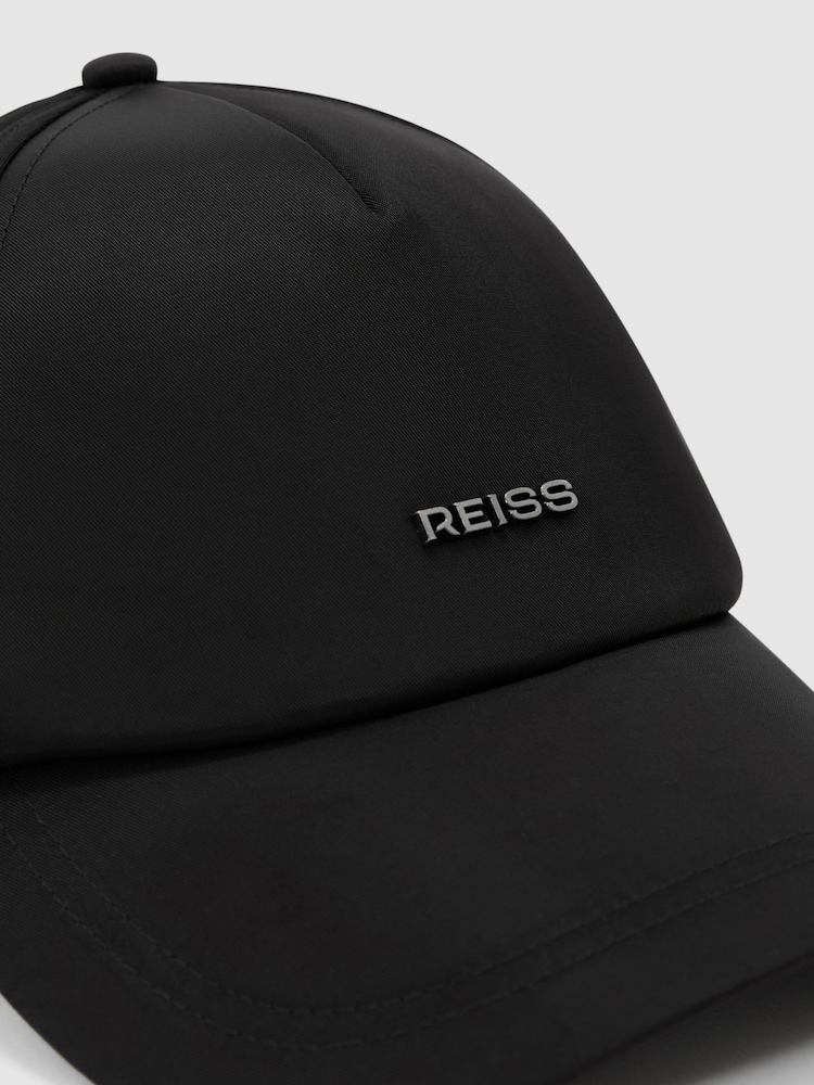 Reiss Black Emery Technical Logo Baseball Cap - Image 4 of 4