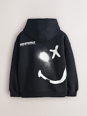 שחור/לבן - Smiley World X Baker by Ted Baker קפוצ'ון בדוגמה גרפית - תמונה 6 מתוך 9