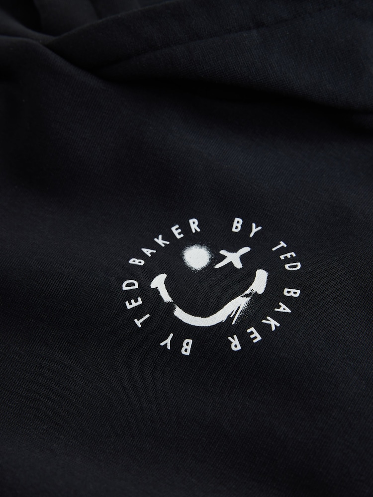 שחור/לבן - Smiley World X Baker by Ted Baker קפוצ'ון בדוגמה גרפית - תמונה 9 מתוך 9