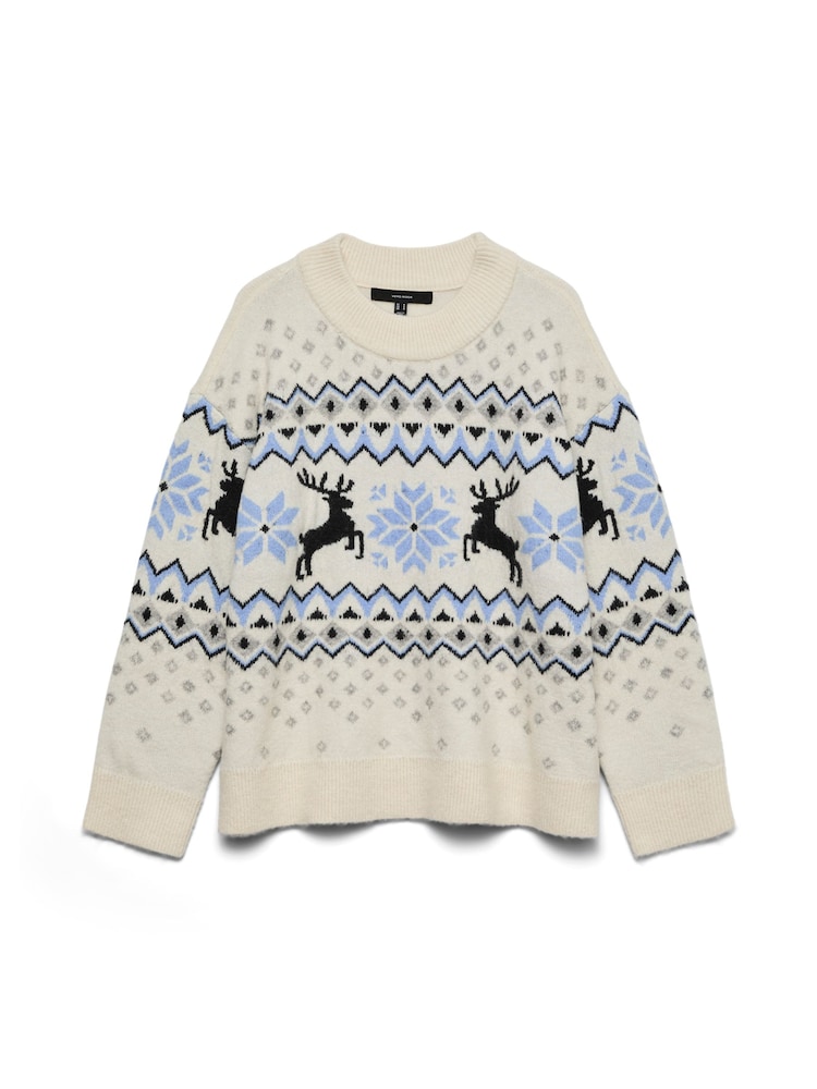 VERO MODA Cream Christmas Jumper - Image 5 of 5 VERO MODA Cream Christmas Jumper - Image 5 of 5